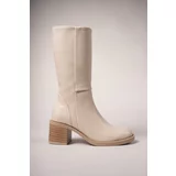 Riccon Secmodh Women's Boots 0012711 Beige Leather