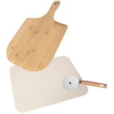 Gusto Casa Kamnita plošča za pizzo 38x3x1CM + lopar + kolesce / keramika, les inox, (20825683) Cene