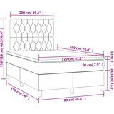 vidaXL Box spring postelja z vzmetnico temno rjava 120x190 cm blago, (21111262) | Shoptok.si