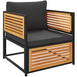  The Living Store Vrtni stol z blazinami trden akacijev les - Vrtni Stol, (21460174) | Shoptok.si