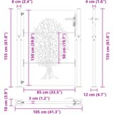 vidaXL Vrtna vrata Drugo Črna 105 x 150 cm Jeklo s prašnim premazom | Shoptok.si