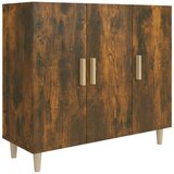  Komoda boja dimljenog hrasta 90 x 34 x 80 cm konstruirano drvo | shoptok.hr