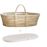 Ahojbaby Mojzesova košara za dojenčka Corn Natural + ležišče Basic | Shoptok.si