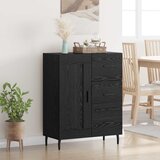  Kreveta Crni hrast 69,5 x 34 x 90 cm Obrađeno drvo i čelik | shoptok.hr