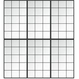  Zidna ogledala 6 kom crna 100x60 cm metalna | Eponuda.ba