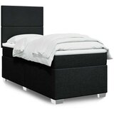  Box spring krevet s madracem crni 80 x 200 cm od tkanine Slike