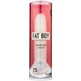 PerfectFIT Fat Boy Micro Ribbed - ovitek za penis (19 cm) - mlečno bela | Shoptok.si