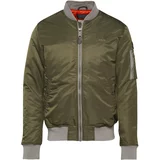Schott NYC Prehodna jakna 'Airforce' siva / zelena / črna