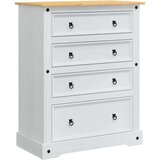  Kutije za pohranu Bijelo 92 x 48 x 114 cm Čvrsto borovo drvo - Bijelo | shoptok.hr