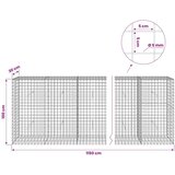  Gabion s žicom debljine 5 mm i mrežom 5x5 cm 1150x30x100 cm - 30 cm 100 cm 1150 cm | shoptok.hr