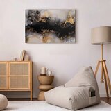  Slika - Golden explosions – abstract pattern inspired by marble 90x60 Na talijanskom platnu | shoptok.hr
