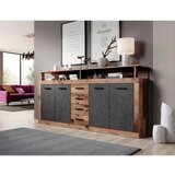 MID.YOU komoda, antracit, stari hrast | Shoptok.si