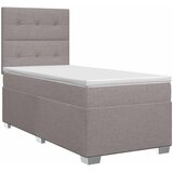  Boxspring krevet s madracem Sivosmeđa 100 x 200 cm Tkanina | shoptok.hr