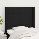  Uzglavlje s ušima crno 83x16x118/128 cm od tkanine Cijene