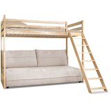  Drveni dječji krevet na kat Savio na razvlačenje - 90x200/140x200 cm - svijetlo drvo - Bez madraca | shoptok.hr