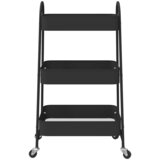 Kolica za pohranu s 3 kata Crna 42 x 41,5 x 77 cm Čelik | shoptok.hr