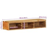 vidaXL Stenska TV omarica 100x30x19 cm trden akacijev les | Shoptok.si