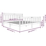  Posteljni okvir iz trdnega lesa 200x200 cm, (20647550) | Shoptok.si