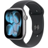 Apple Watch Serija 11 GPS 46mm M/L Space MEV44ZR/A Aluminijsko kucište Gray Crna Sportska narukvica | shoptok.hr