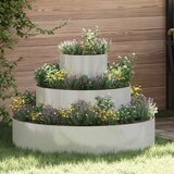 Vrtna saksija Srebrno 90 x 90 x 20 cm Cinkani čelik | shoptok.hr