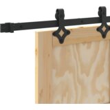 vidaXL Drsna vrata z kompletnim setom 'ORKDAL'Masivni bor | Shoptok.si