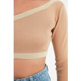 Trendyol Mink Crop One Shoulder Knitwear Blouse | Shoptok.si