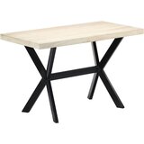  Blagovaonski stol bijeli 120x60x75 cm od masivnog drva manga Cijene
