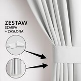 Restilo zasłona BLACKOUT kolor biały szarfa upinająca styl klasyczny taśma materiał blackout 140x175 | shoptok.hr