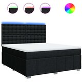  Krevet s oprugama i madracem crni 180x200 cm od tkanine | shoptok.hr