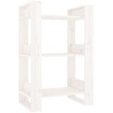  Knjižna omara/pregrada bela 60x35x91 cm trdna borovina, (20705695) | Shoptok.si