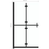  Sklopiva pregrada za tuširanje prozirna ESG staklo 80 x 190 cm | shoptok.hr