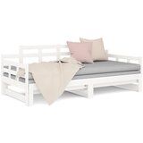  Dnevni ležaj na izvlačenje bijeli 2x(90x200)cm masivna borovina | Eponuda.com