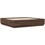  Okvir za krevet smeđi hrast 200 x 200 cm konstruirano drvo | shoptok.hr