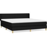 Maison Chic Box spring postelja - Vzmetna postelja z vzmetnico črna 160x200 cm blago SL20847, (21881084) | Shoptok.si