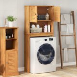 vidaXL omara za pralni stroj s polico medeno rjava 72,5 x 27 x 161 cm | Shoptok.si