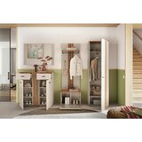 XORA STENSKO OGLEDALO, 100/70/2 cm steklo, leseni material | Shoptok.si