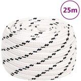 vidaXL Pletena vrv za čoln bela 18 mm x 25 m poliester | Shoptok.si