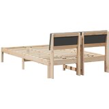  Okvir kreveta smeđe i tamnosivo 120 x 190 cm Masivna borovina | Eponuda.com