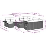  13-dijelni set vrtnih sofa s jastucima poliratan Bež | shoptok.hr
