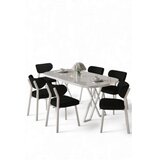 Hanah home trpezarijski set, 7 dijelova, crni Slike