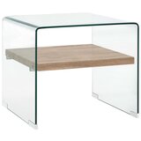Furnova Klubska mizica prozorna 50x50x45 cm kaljeno steklo, (21915695) | Shoptok.si