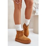 Kesi Women's platform snow boots made of eco suede Camel Atteria Cijene