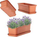 KADAX Balkonsko korito 40 cm Cvetlični lonček Stojalo za cvetlične lončke Stojalo za balkonske rože, (5000352567) | Shoptok.si