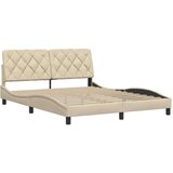  Posteljni okvir brez vzmetnice krem 160x200 cm blago, (21829055) | Shoptok.si