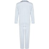 Trendyol Blue Striped Piping Detailed Sleep Banded Fleece Winter Knitted Pajamas Set | Eponuda.ba