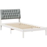  Krevetni okvir s tapiciranim uzglavljem Bijelo 100 x 200 cm | shoptok.hr