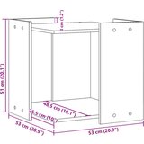 vidaXL Kutija z mačji pijesak boja hrasta 53x53x51cm konstruirano drvo | shoptok.hr