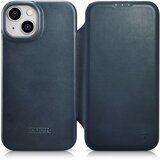 ICARER Usnjena magnetna preklopna torbica za iPhone 14 MagSafe CE Oil Wax Premium Leather Blue, (21522254) Cene