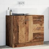 vidaXL Omarica za umivalnik starinski les 63x30x54 cm inženirski les Cene