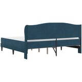  Krevetna konstrukcija s uzglavljem Plava 200 x 200 cm Baršun | shoptok.hr